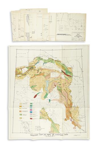 (GEOLOGY.) Reeves, Frank. Small archive of geologist Frank Reeves field research on the oil resources of Iran, Iraq and Israel.